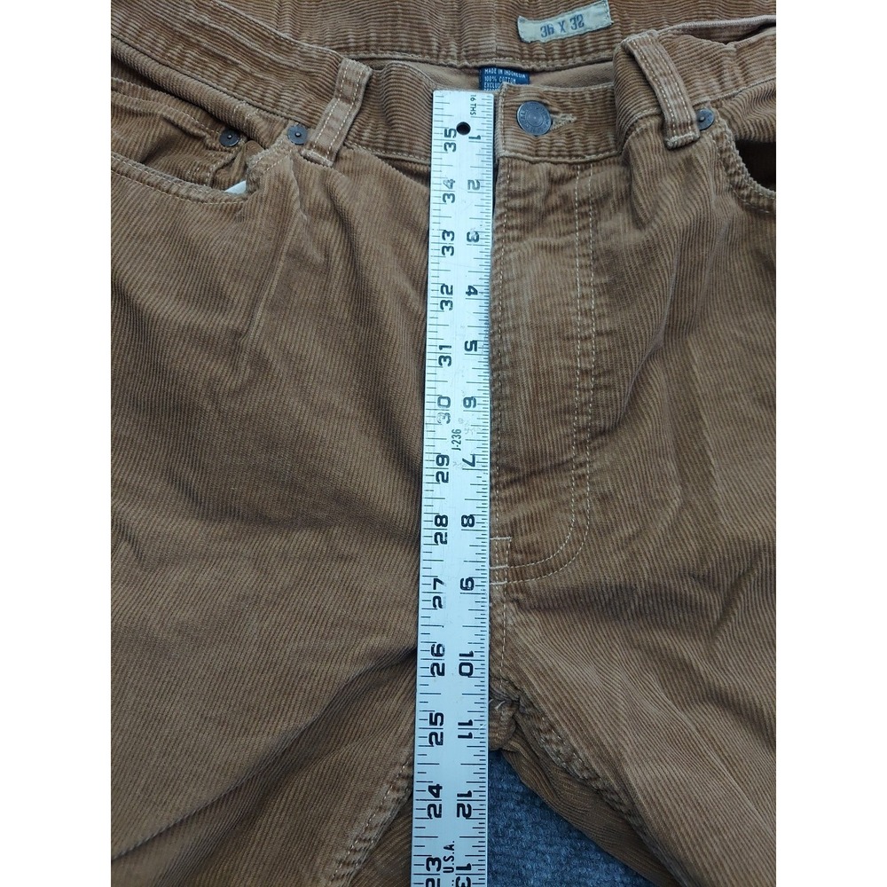 Vtg Polo Ralph Lauren Corduroy Pants Mens 34x28 Brown‎ Chino Tag size 36x32 - Picture 8 of 14
